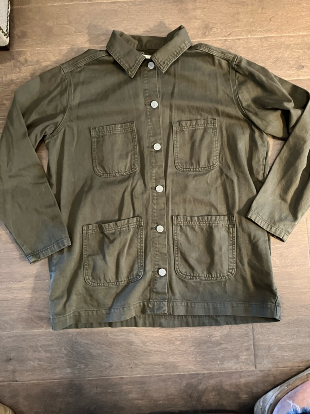 PacSun Olive Green Button Front Utility Jacket Shirt